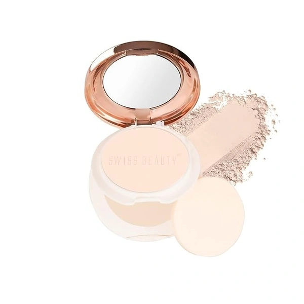 Swiss Beauty Oil Control Compact Powder | Lightweight Compact Powder For Matte Flawless Finish | Face Makeup - 20 Gm, Skin Beige