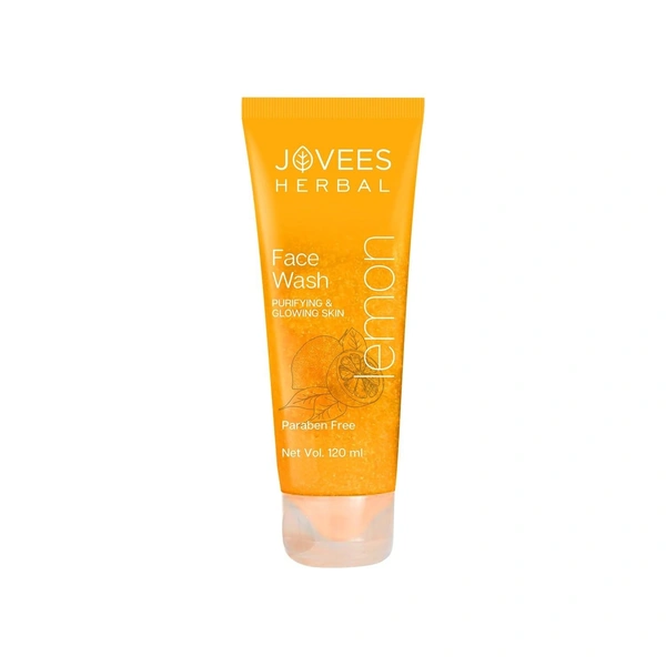 Jovees Herbal Lemon Face Wash with Lemon, Orange Peel & Kakadu Plum Extract | Removes Dirt, Impurities & Excess Oil | Reduces Dark Spot | Skin 50 ML 8906007677707