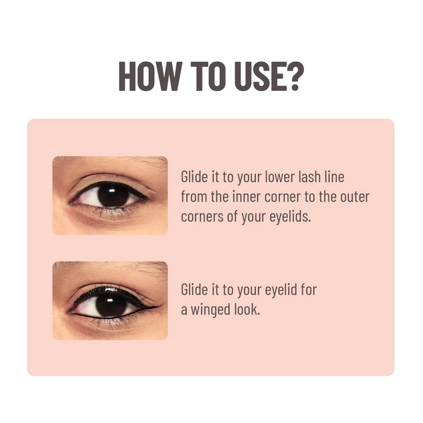 SWISS BEAUTY | High Impact Kohl Kajal for women | 12-Hour Stay | Smudge-Proof | Water Proof - 1.8 g, Black