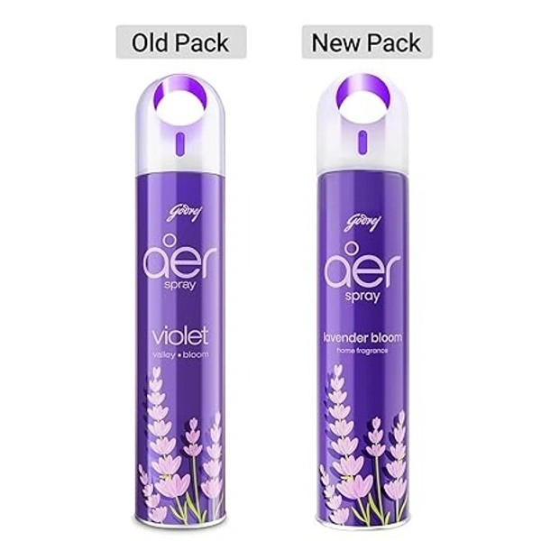 Godrej aer Spray | Room Freshener for Home & Office - Lavender Bloom (220 ml) | Long-Lasting Fragrance