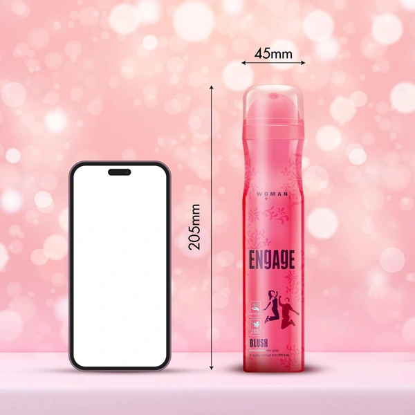 Engage Women Deodorant Blush , 150ml / 165ml (Weight May Vary) 8901725951009 - blush deo spray, Tickle Me Pink