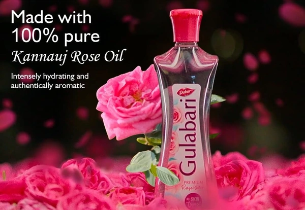 Dabur Gulabari Premium Rose Water - 400ml  | With No Paraben | Cleanses, Hydrates & Moisturises Skin | Balances & Restores Skin's pH...