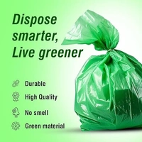Beco Eco-Friendly Garbage Bags | 30 Bags | Dustbin/Trash Bags with Detachable Drawstrings | For Dry & Wet waste - 43 * 48 cm