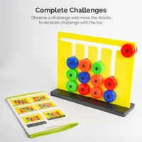 RATNA'S Colour Challenge Montessori Slide & Match Puzzles - Brain Game for Kids | Fun and Colourful Pattern Making Activity Toys | Early Development and Learning Kids Toys - 23.5*7 cm, Multi-color