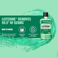 Listerine Fresh Burst Mouthwash Liquid, for fresh breath, Removes 99.9% Germs - 250 ML