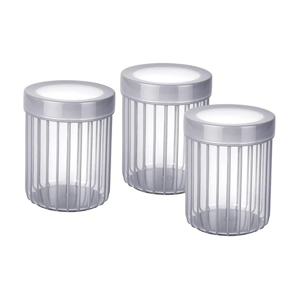 Joyo Better Home Linea Container 1500 ml (3 Pcs Set) - White - 1500 ML, White