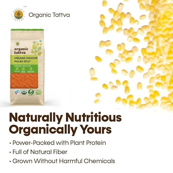 Organic Tattva Masoor Malka Split, 500g