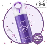 Godrej aer Spray | Room Freshener for Home & Office - Lavender Bloom (220 ml) | Long-Lasting Fragrance
