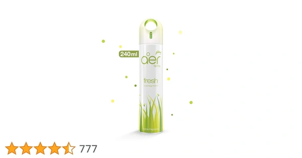 Godrej aer spray, Air Freshener for Home & Office - Fresh Lush Green | Long-Lasting Fragrance (240 ml)