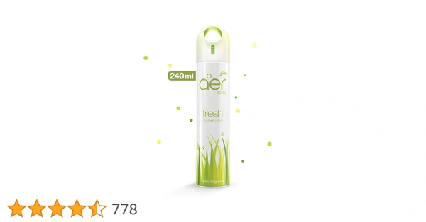 Godrej aer spray, Air Freshener for Home & Office - Fresh Lush Green | Long-Lasting Fragrance (240 ml)