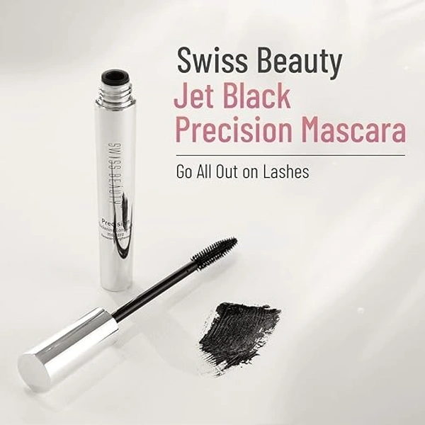  Swiss Beauty Waterproof Volume Mascara | Smudge Proof Curling Mascara For Eye Makeup  - 8.5ML, Black