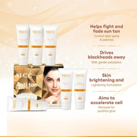 VLCC Anti Tan Facial Kit - 60 g | Power of 25 Vital Ingredients | Fights Sun Tan, Dark Spots, and Sun Spots | Even Nourishes and Protects Skin from UV Rays.