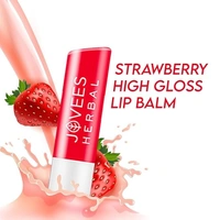 Jovees Herbal Strawberry High Gloss Lip Balm For Soft, Glossy And Supple Lips | 24 Hour Hydration | Rejuvenates Dark, Pigmented, Dry, Chapped And Discoloration Lips- 5g