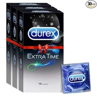 Durex Condoms, Extra Time For long Lasting Pleasure - Pack of 10N Condoms - 180 mm