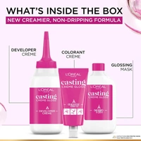 L'Oréal Paris Casting Crème Gloss Hair Color With Glycolic Gloss Complex | 5X Glossier Hair Color | Shade 316 - Burgundy 25g-20ml