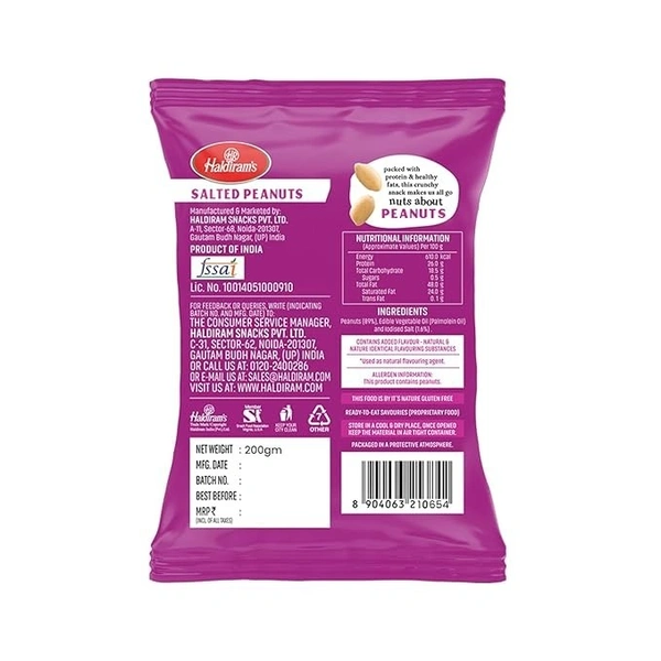 Haldirams Salted Peanuts, 200g - 200g