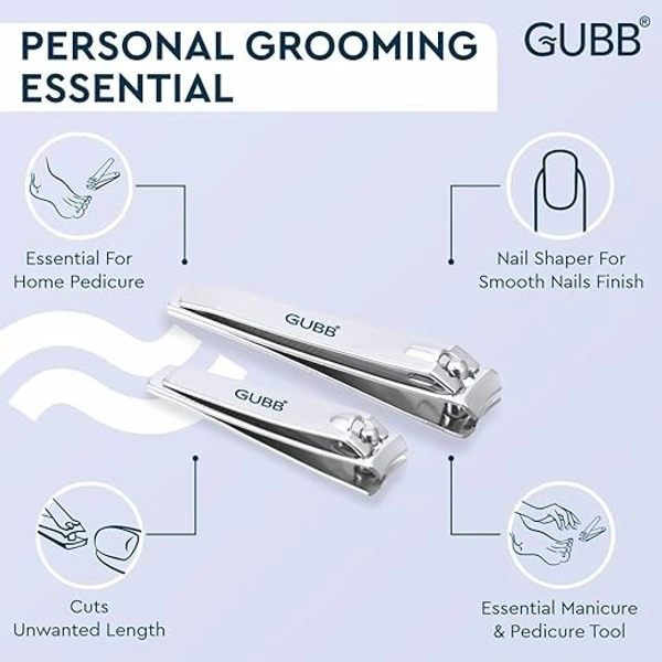 GUBB Nail Cutter Set For Women & Men - Safe for skin |Durable |Safe |Sturdy Made with excellent quality steel |Precisely crafted | sharp blades | Offers well-groomed nails