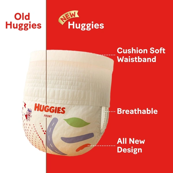 Huggies Complete Comfort Wonder Pants | Pant Style Baby Diapers Large Size, 64 Count | India's Fastest Absorbing Diaper, Prevents Diaper Rash, Ideal for...