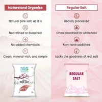 Natureland Organics Himalayan Pink Rock Salt  Organic Rock Salt - 1 kg