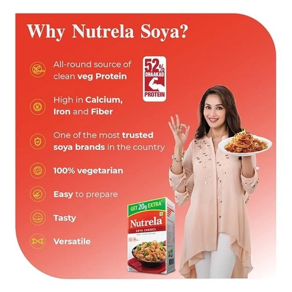 NUTRELA SOYA - Chunks, 200 Grams Pack