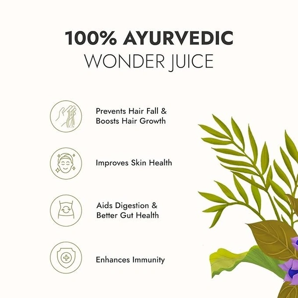 Kapiva Wild Amla Juice 1L | Suitable for healthy Hair & Skin | Detox juice for weight loss | Natural Source of Vitamin C | Natural Juice Made With Cold Pressed Amla from Pratapgarh | No Added Sugar - 1L