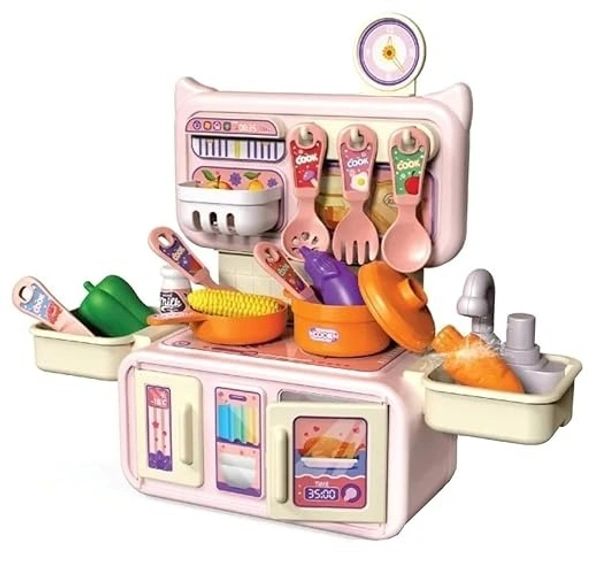 Dream Kitchen Playset Toy | Play Realistic Cooking Action Modern Kitchen Set  - ‎8.5 x 27.2 x 31.7 cm, Multi-color