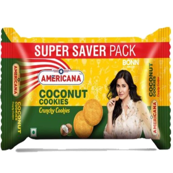 Americana Coconut Cookies,Crispy Crunchy Biscuits with Real Coconut Flavor, Family Pack of 1 Perfect for Snacking & Tea-Time - 490g