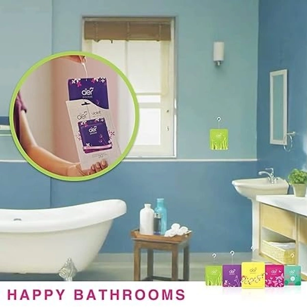 Godrej aer Power Pocket Tangy Delight (10G) | Air Freshener - Bathroom And Toilet | Lasts 30 Days - Tangy Delight - Green Yellow