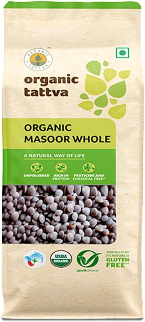 Organic Tattva Masoor Whole - 500g