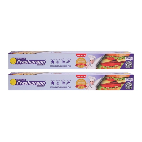 Hindalco Freshwrapp Aluminium Foil (33+17g,Buy 1 Get 1 Free) - 50g, Silver