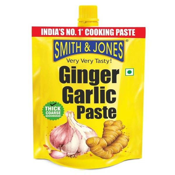 Smith & Jones Ginger Garlic Paste, 200g, India's No.1 Cooking Paste, Thick & Coarse Paste for Cooking, Aromatic & Flavourful