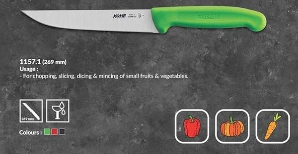 KOHE Premium Stainless Steel Utility Kitchen Knife (Assorted Color, pack of 1) | Multipurpose Knife - ‎269 ML, Red
