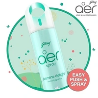 Godrej aer Spray | Room Freshener for Home & Office - Jasmine Delight (220 ml) | Long-Lasting Fragrance 8901023012877 - JASMINE, Skeptic