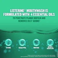 Listerine Fresh Burst Mouthwash Liquid, for fresh breath, Removes 99.9% Germs - 250 ML
