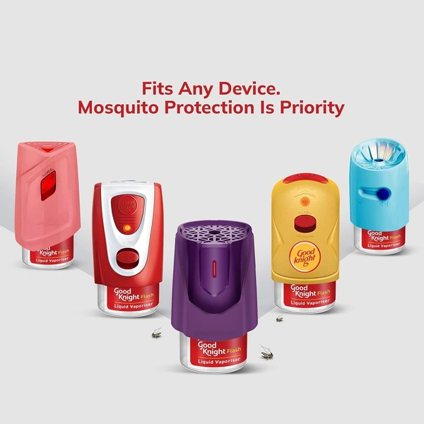 Good Knight Flash Liquid Vaporiser Combo Pack | Machine + Pack of 2 Refills | 2X Faster Than Before | Mosquito Repellent Refill | India s Most Powerful Liquid Vaporizer