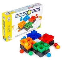 Generic Toy Mall Bounce & Battle with 4 Base Trays, 17 Cups & 12 Balls Game Series for Kids - Multi-color