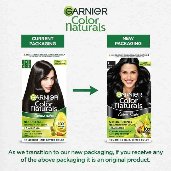 Garnier Color Naturals Crème hair color, Shade 1 Natural Black