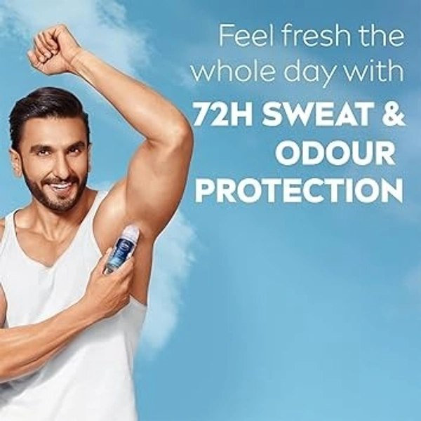 NIVEA MEN Fresh Active 50ml Deo Underarm Roll On | With Fresh Ocean Extracts Scent| 72 H Freshness| 0% Alcohol | Dermatologically Approved & Paraben...
