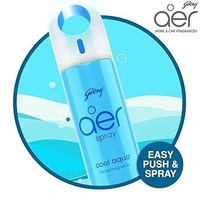 Godrej aer Spray | Room Freshener for Home & Office - Cool Aqua (220 ml) | Long-Lasting Fragrance 