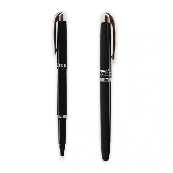 WIN Guide Ball Pens | 10 Black Ink Premium Stylish Set | 0.6 mm Sharp Tip | Ideal for Students and Exams | Gifting Set | School & Office Stationery