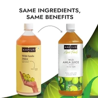 Kapiva Wild Amla Juice 1L | Suitable for healthy Hair & Skin | Detox juice for weight loss | Natural Source of Vitamin C | Natural Juice Made With Cold Pressed Amla from Pratapgarh | No Added Sugar - 1L