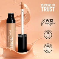 Swiss Beauty Liquid Light Concealer With Full Coverage |Easily Blendable Concealer For Face Makeup With Matte Finish  - 6g, Light Moyen