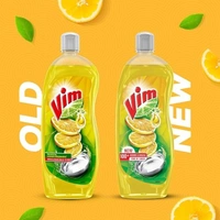 Vim Dishwash Liquid Gel Lemon, With Lemon Fragrance, Leaves No Residue, Grease Cleaner For All Utensils, 500 ml Bottle - 500ml
