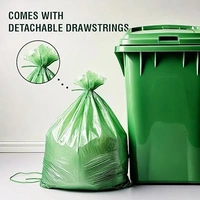 Beco Eco-Friendly Garbage Bags | 30 Bags | Dustbin/Trash Bags with Detachable Drawstrings | For Dry & Wet waste - 43 * 48 cm