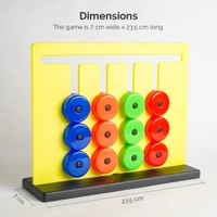 RATNA'S Colour Challenge Montessori Slide & Match Puzzles - Brain Game for Kids | Fun and Colourful Pattern Making Activity Toys | Early Development and Learning Kids Toys - 23.5*7 cm, Multi-color
