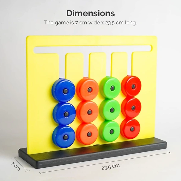 RATNA'S Colour Challenge Montessori Slide & Match Puzzles - Brain Game for Kids | Fun and Colourful Pattern Making Activity Toys | Early Development and Learning Kids Toys - 23.5*7 cm, Multi-color