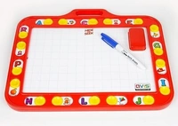 Avis Educational Hide & Seek Slate Writing Board 2 in 1 to Write and Learn Their Preschool Lessons for Kids (Red Colour) - 27 * 20 * 3 Cm, Red