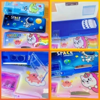 Space Journey Pencil Box - Blue