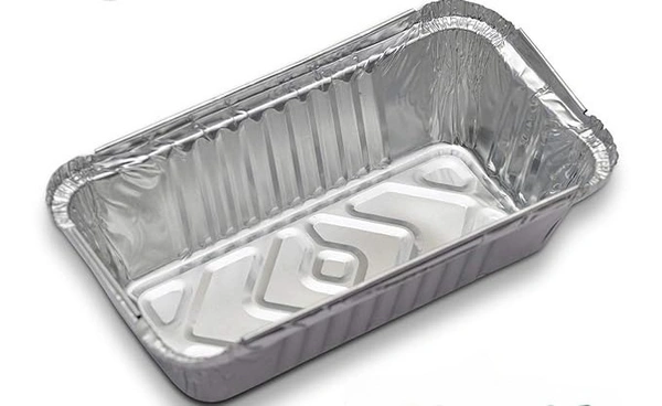 Aluminium Foil Container Box with Lid Pack for Food Packing, Baking, Takeaway | Disposable Foil Box for Meal Prep Storage Kitchen | Use and Throw Food Parcel Containers - Large, Silver