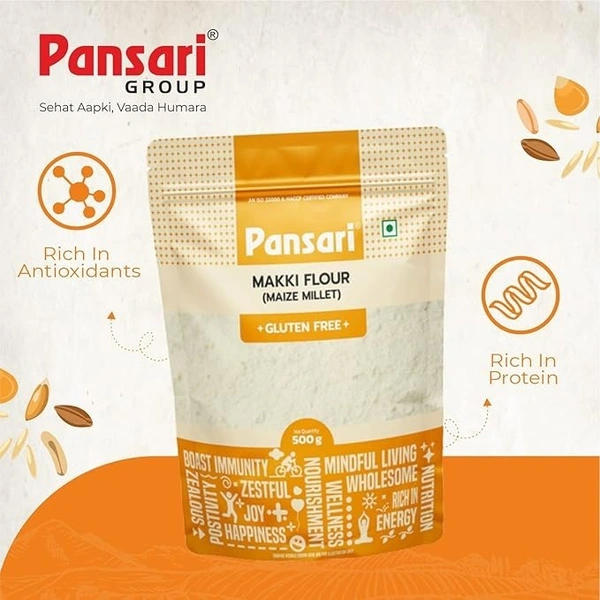 Pansari Makki Atta (Maize Flour), 500 gm